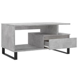 Table basse Gris béton 90x49x45 cm Bois d'ingénierie