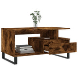 Coffee table Smoked oak 90x49x45 cm Engineered wood