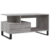 Table basse Sonoma gris 90x49x45 cm Bois d'ingénierie