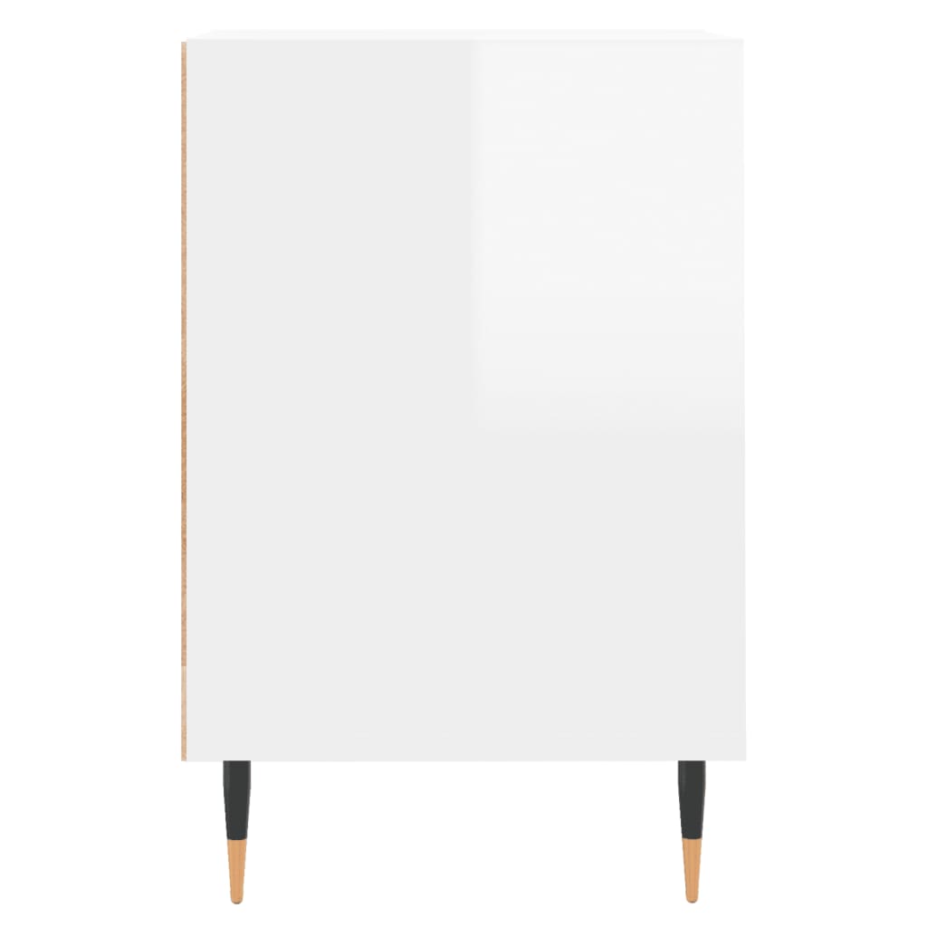 Meuble TV Blanc brillant 100x35x55 cm Bois d'ingénierie