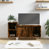 Meuble TV Chêne fumé 100x35x55 cm Bois d'ingénierie