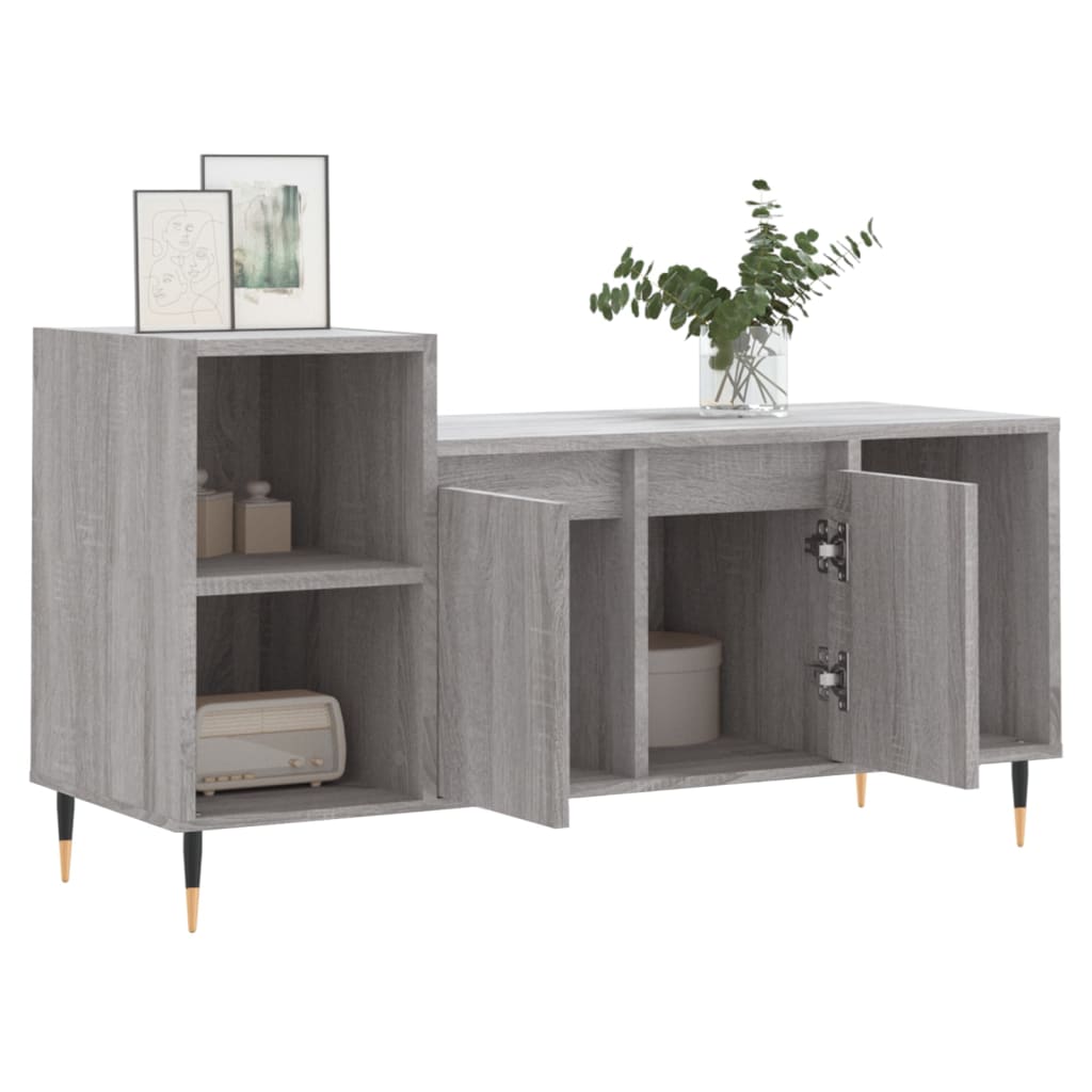 Meuble TV Sonoma gris 100x35x55 cm Bois d'ingénierie