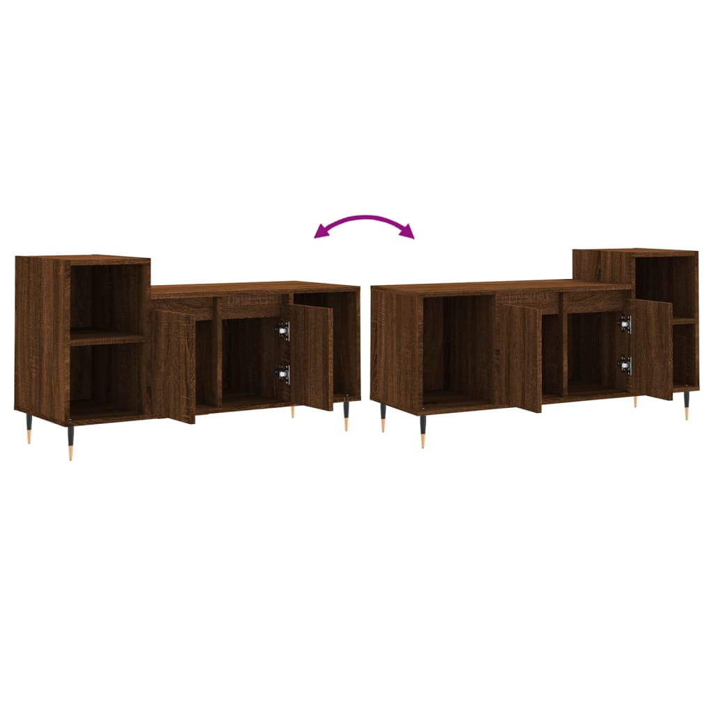 Meuble TV Chêne marron 100x35x55 cm Bois d'ingénierie