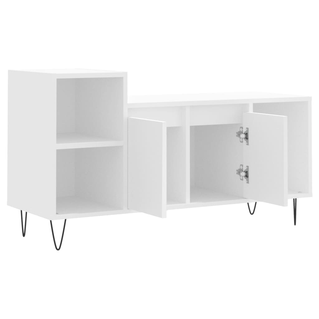 Meuble TV Blanc 100x35x55 cm Bois d'ingénierie