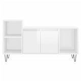 Meuble TV Blanc brillant 100x35x55 cm Bois d'ingénierie