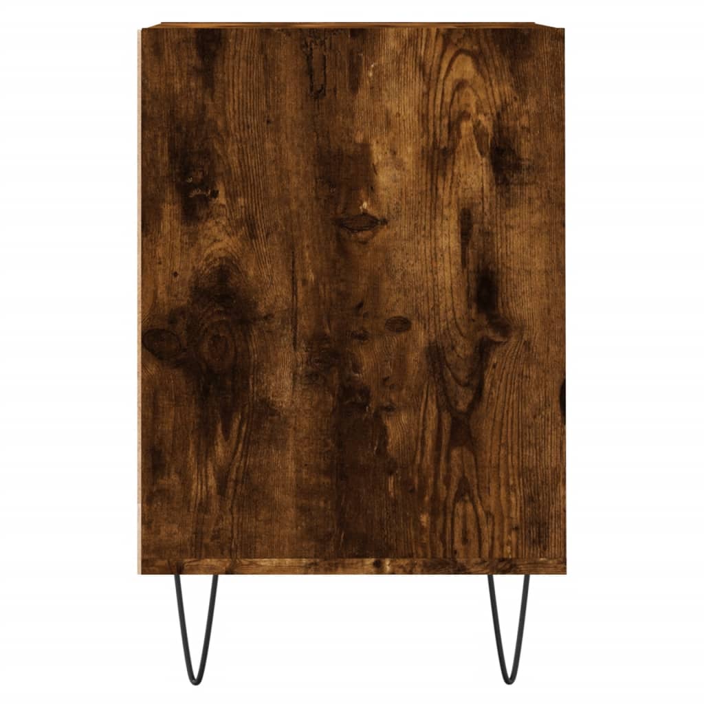 Meuble TV Chêne fumé 100x35x55 cm Bois d'ingénierie