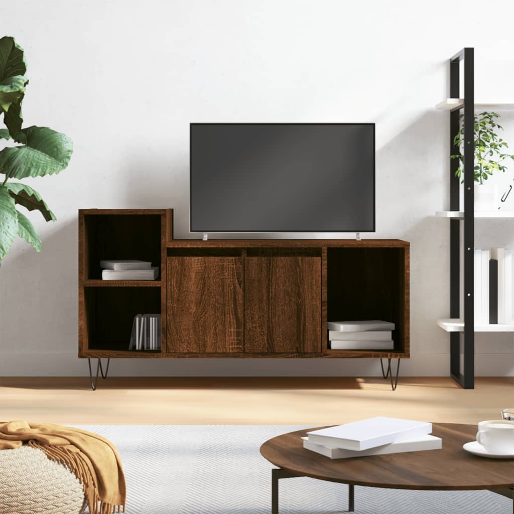 Meuble TV Chêne marron 100x35x55 cm Bois d'ingénierie