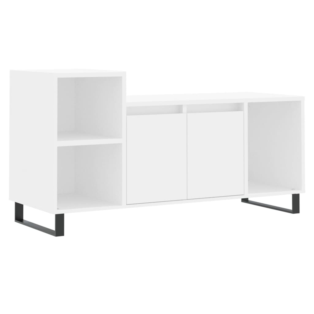 Meuble TV Blanc 100x35x55 cm Bois d'ingénierie