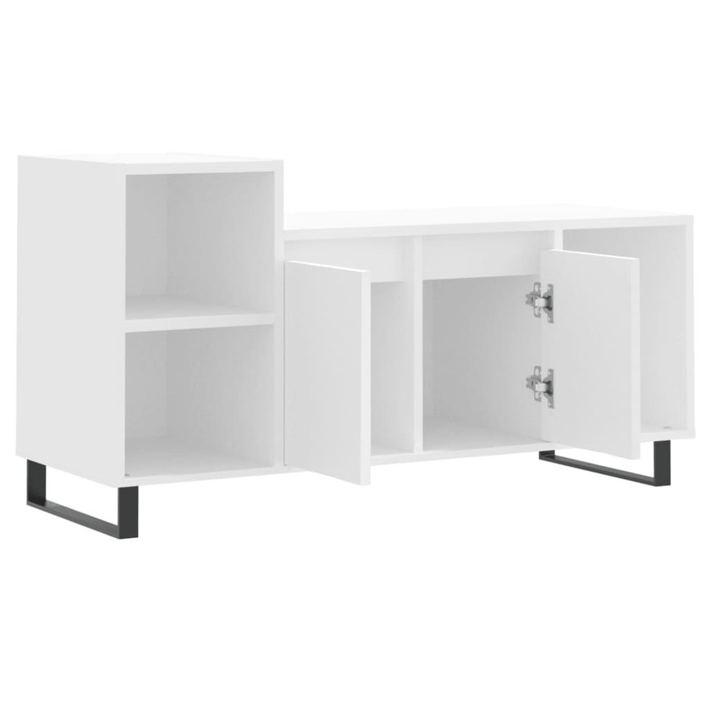 Meuble TV Blanc 100x35x55 cm Bois d'ingénierie