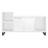 Meuble TV Blanc brillant 100x35x55 cm Bois d'ingénierie