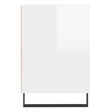 Meuble TV Blanc brillant 100x35x55 cm Bois d'ingénierie