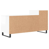 Meuble TV Blanc brillant 100x35x55 cm Bois d'ingénierie