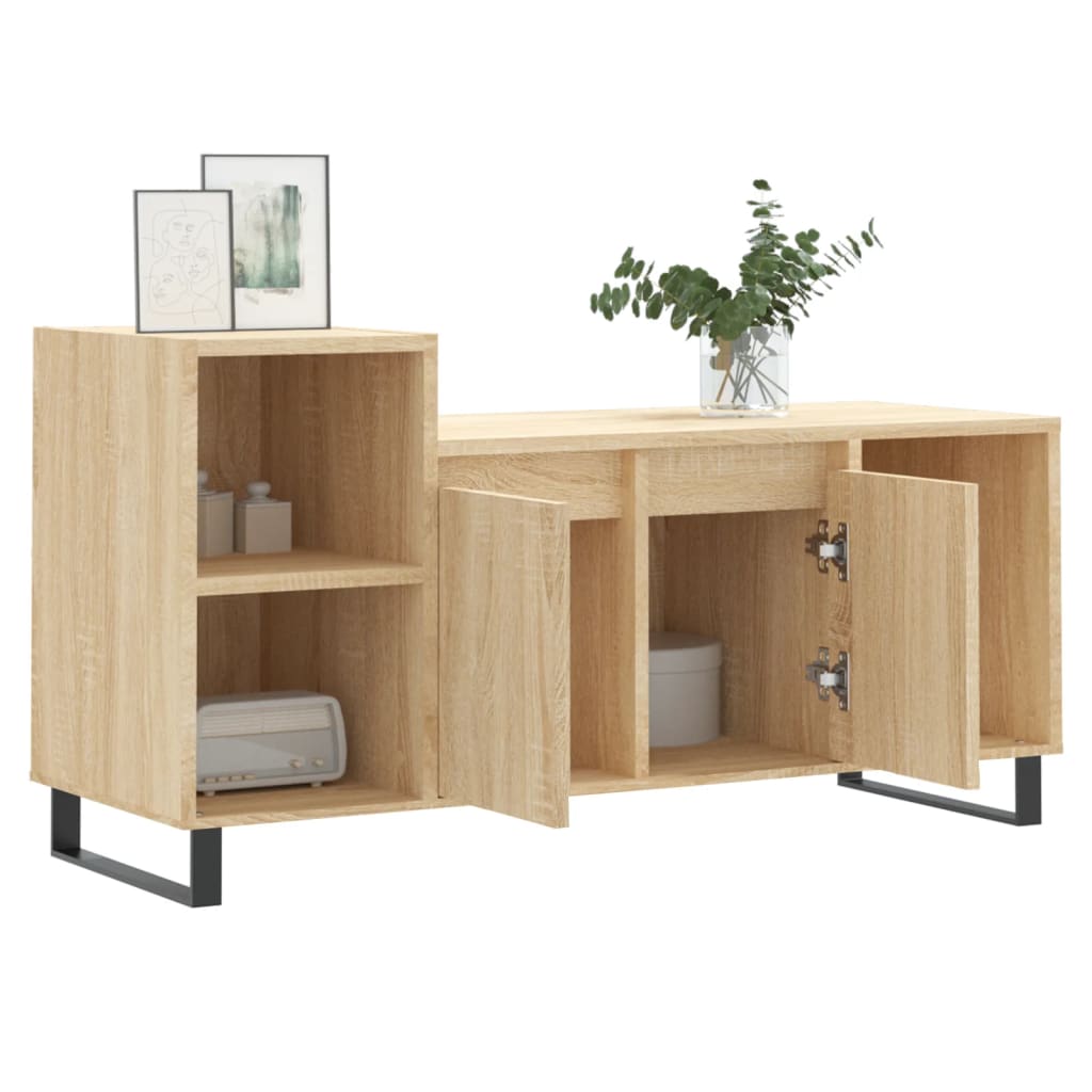 Meuble TV Chêne sonoma 100x35x55 cm Bois d'ingénierie