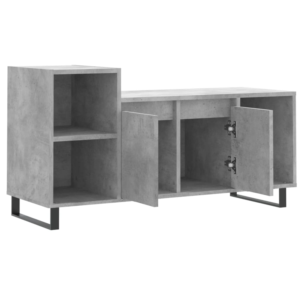 Meuble TV Gris béton 100x35x55 cm Bois d'ingénierie