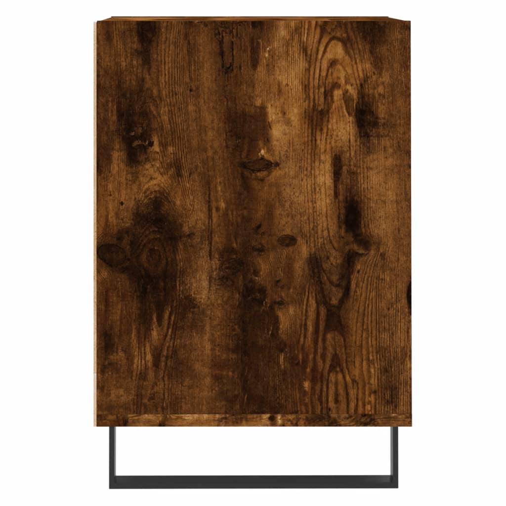 Meuble TV Chêne fumé 100x35x55 cm Bois d'ingénierie