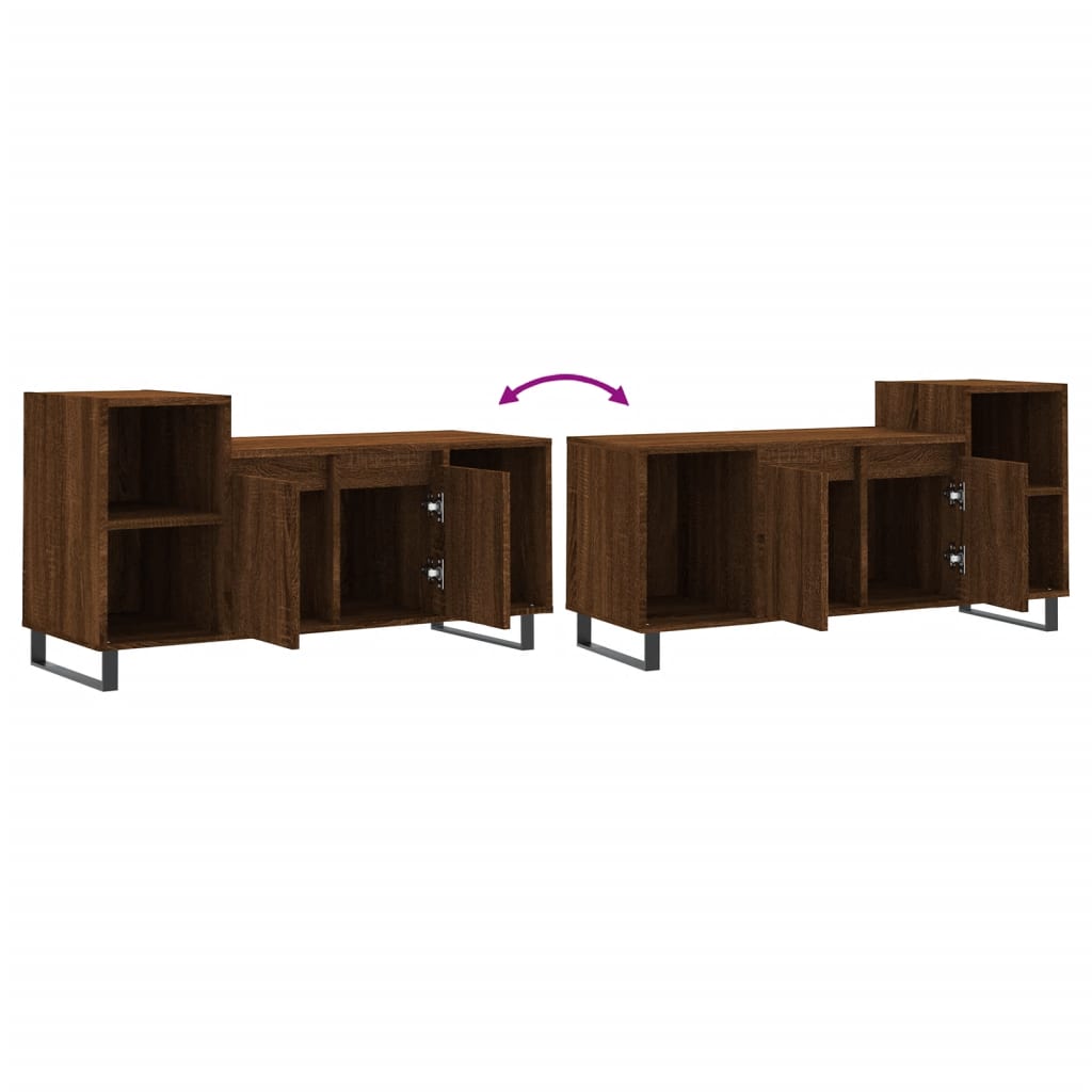 Meuble TV Chêne marron 100x35x55 cm Bois d'ingénierie