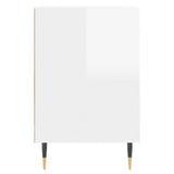 Meuble TV Blanc brillant 160x35x55 cm Bois d'ingénierie