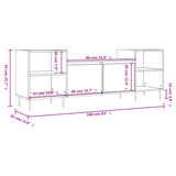 Meuble TV Blanc brillant 160x35x55 cm Bois d'ingénierie