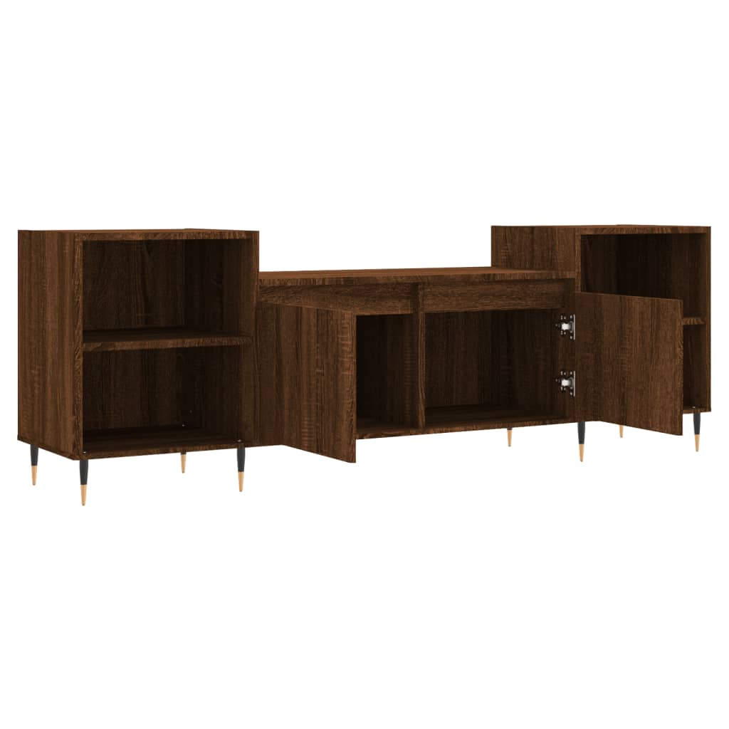 Meuble TV Chêne marron 160x35x55 cm Bois d'ingénierie