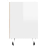 Meuble TV Blanc brillant 160x35x55 cm Bois d'ingénierie