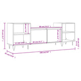 Meuble TV Blanc brillant 160x35x55 cm Bois d'ingénierie