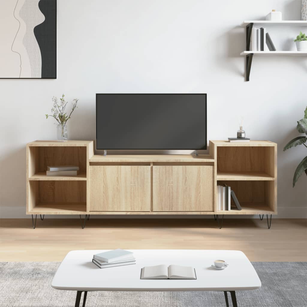 Meuble TV Chêne sonoma 160x35x55 cm Bois d'ingénierie