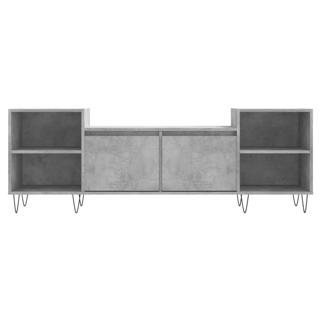 Meuble TV Gris béton 160x35x55 cm Bois d'ingénierie