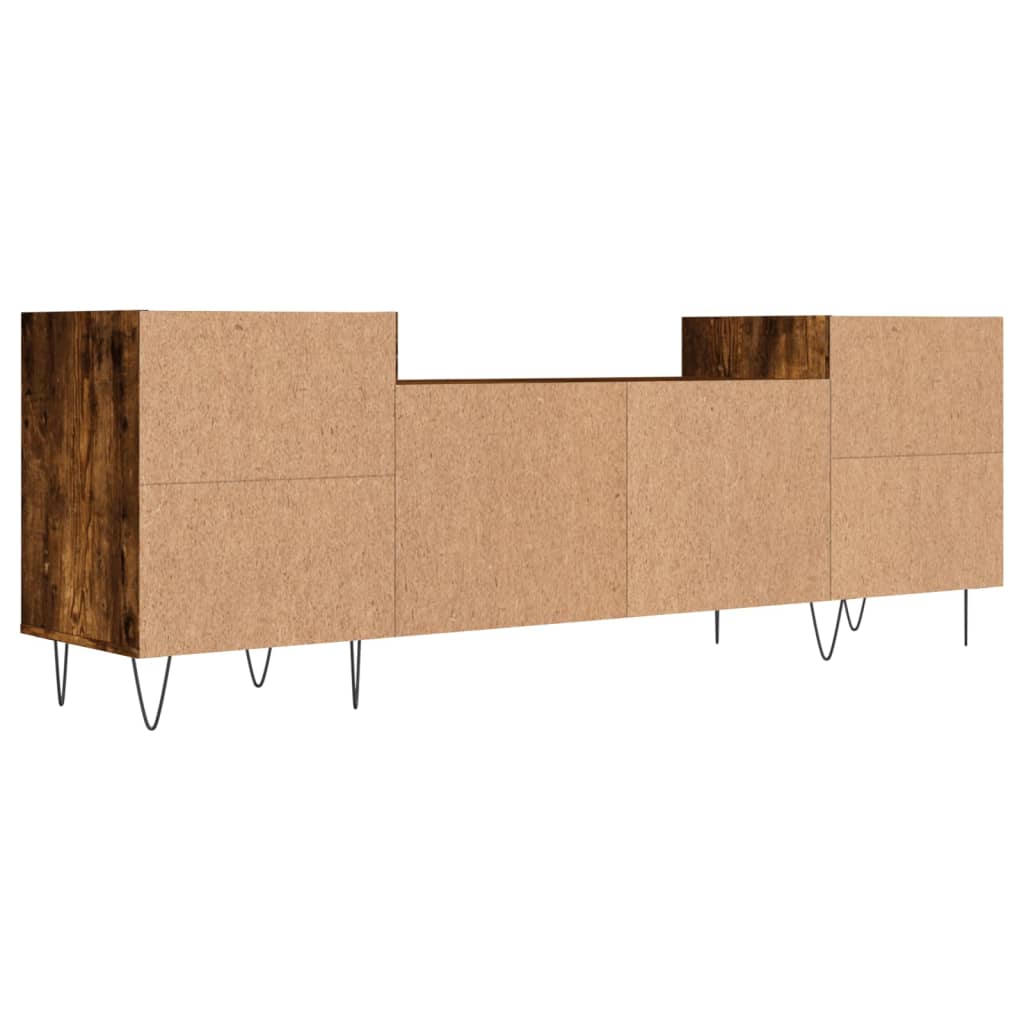 Meuble TV Chêne fumé 160x35x55 cm Bois d'ingénierie