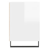 Meuble TV Blanc brillant 160x35x55 cm Bois d'ingénierie