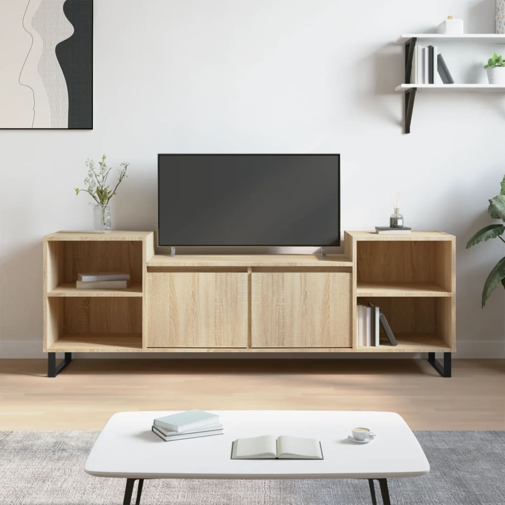 Meuble TV Chêne sonoma 160x35x55 cm Bois d'ingénierie