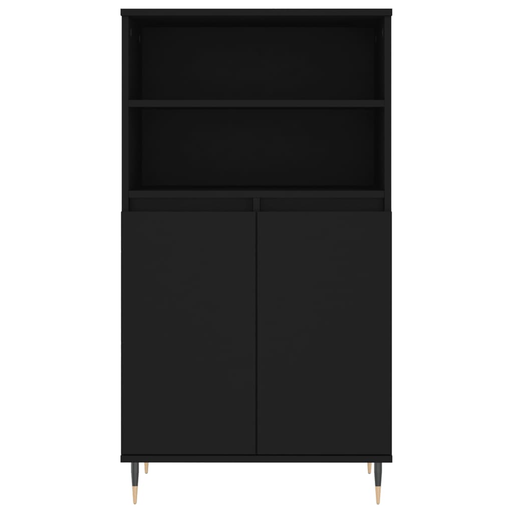 High sideboard Black 60x36x110 cm Engineered wood