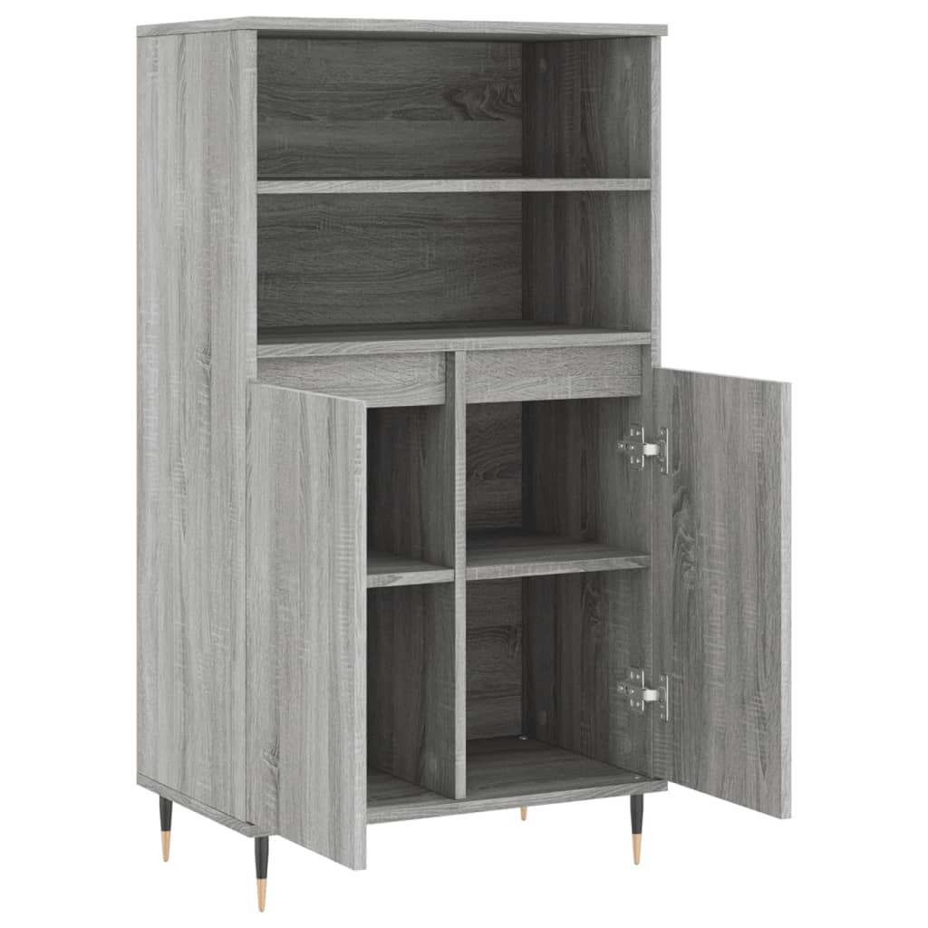 Buffet haut Sonoma gris 60x36x110 cm Bois d'ingénierie