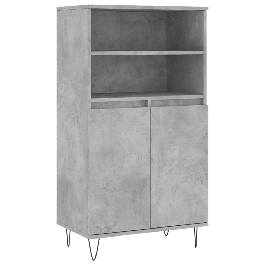 High sideboard Concrete gray 60x36x110 cm Engineered wood