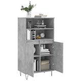 High sideboard Concrete gray 60x36x110 cm Engineered wood