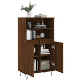 Buffet haut Chêne marron 60x36x110 cm Bois d'ingénierie