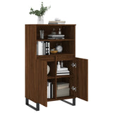 Buffet haut Chêne marron 60x36x110 cm Bois d'ingénierie