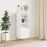 High sideboard Glossy white 40x36x110 cm Engineered wood