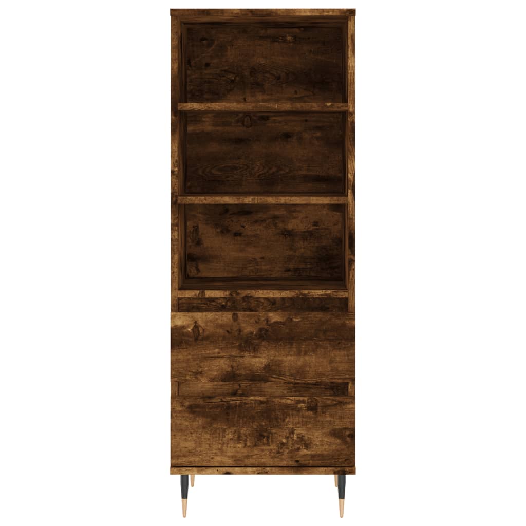 Buffet haut Chêne fumé 40x36x110 cm Bois d'ingénierie