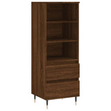 Buffet haut Chêne marron 40x36x110 cm Bois d'ingénierie