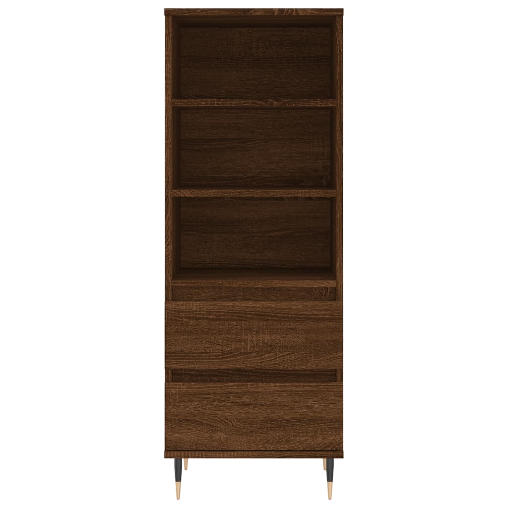 Buffet haut Chêne marron 40x36x110 cm Bois d'ingénierie