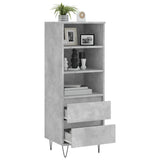 Buffet haut Gris béton 40x36x110 cm Bois d'ingénierie