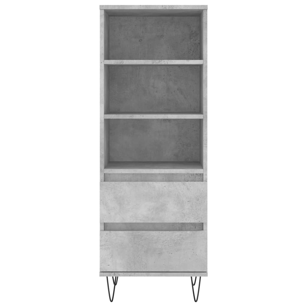 Buffet haut Gris béton 40x36x110 cm Bois d'ingénierie