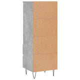 Buffet haut Gris béton 40x36x110 cm Bois d'ingénierie