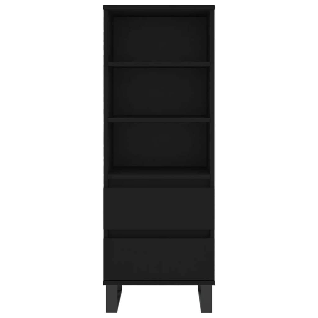 Buffet haut Noir 40x36x110 cm Bois d'ingénierie