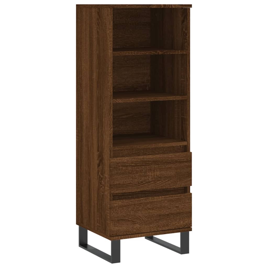 Buffet haut Chêne marron 40x36x110 cm Bois d'ingénierie