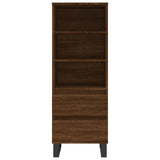 Buffet haut Chêne marron 40x36x110 cm Bois d'ingénierie