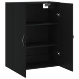 Armoire murale noir 69,5x34x90 cm bois d'ingénierie