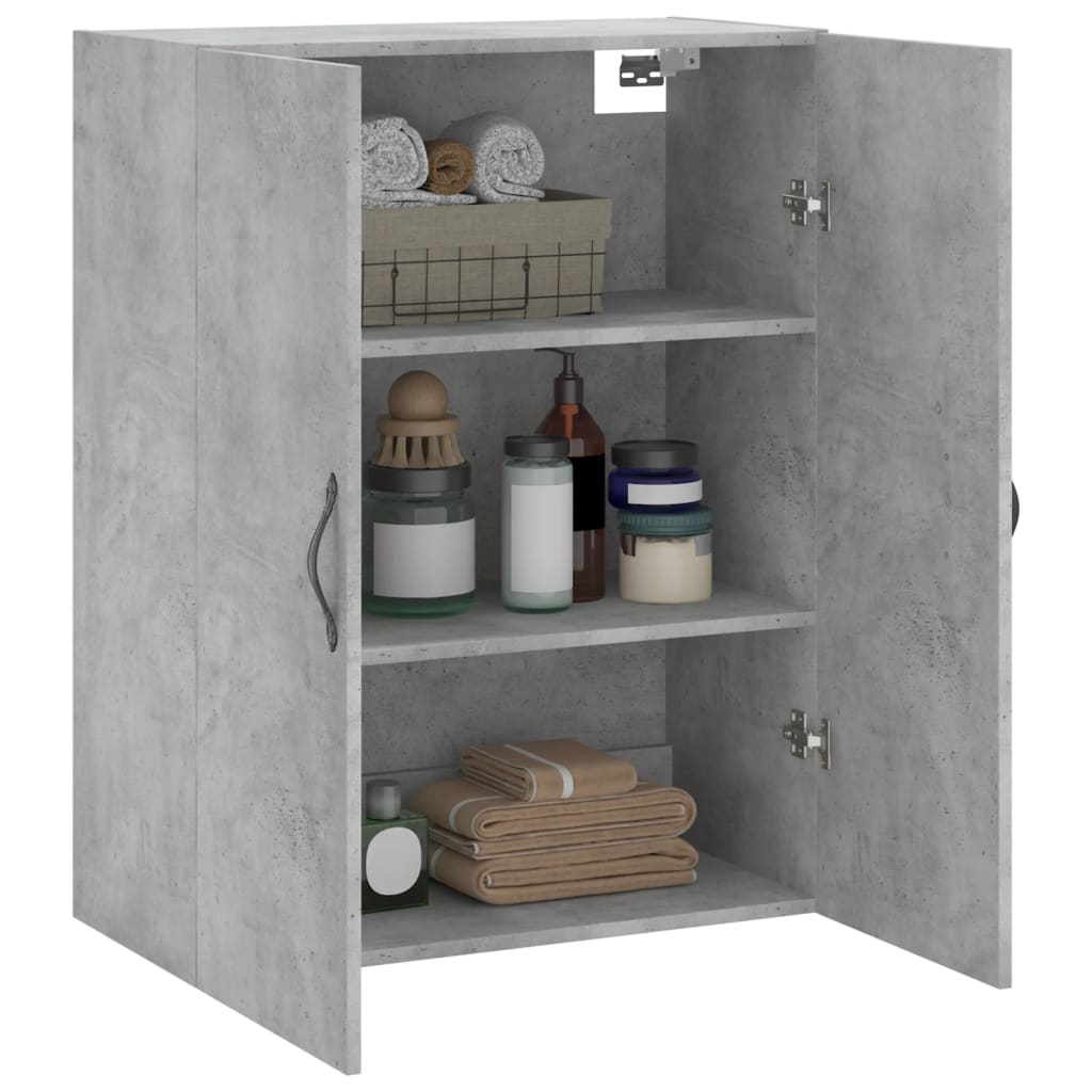 Armoire murale gris béton 69,5x34x90 cm bois d'ingénierie