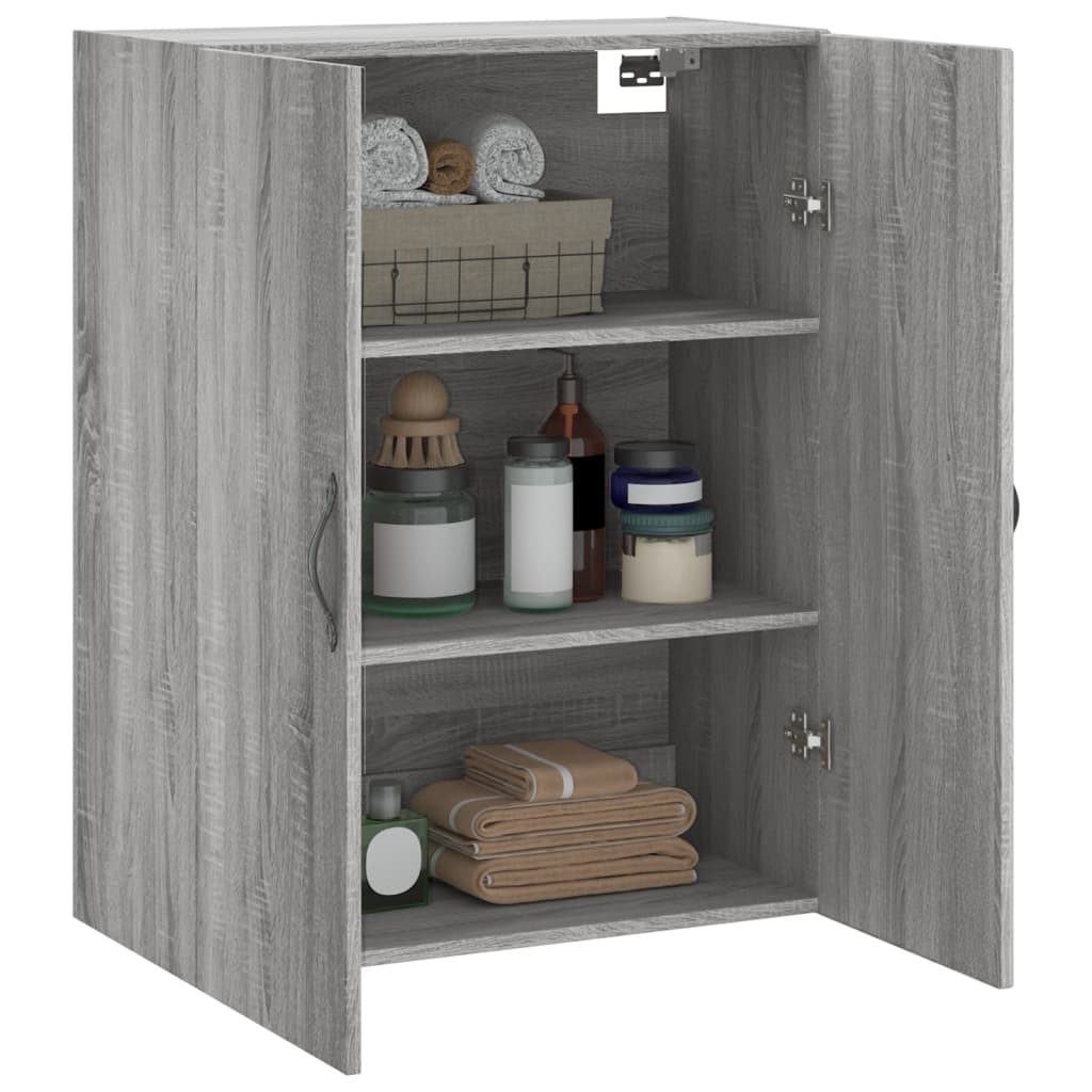 Armoire murale sonoma gris 69,5x34x90 cm bois d'ingénierie