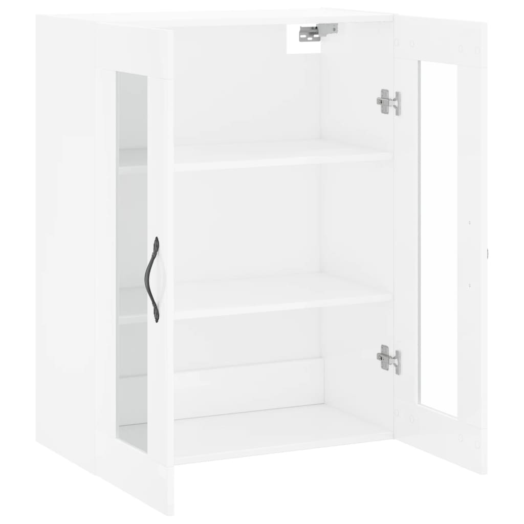 Armoire murale blanc brillant 69,5x34x90 cm bois d'ingénierie